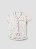 Pearl Posy Bud Cotton Shorts Set