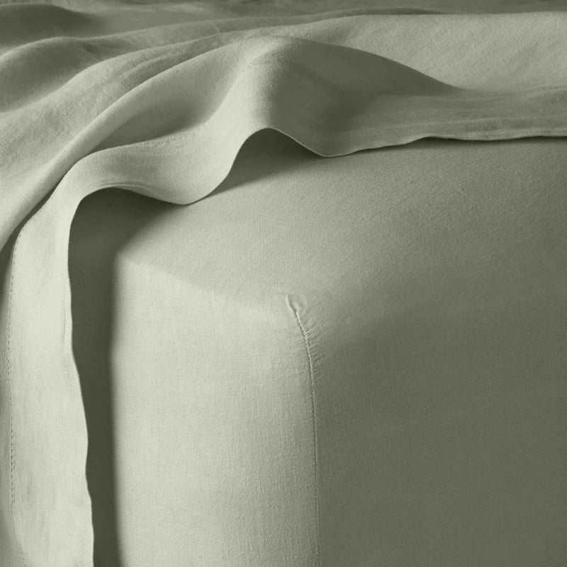 Stonewashed Linen Fitted Sheet